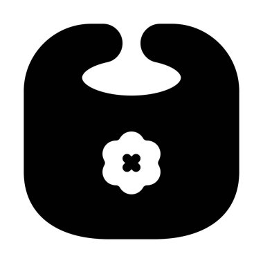 Bebek boyun önlük beyaz arka plan üzerinde