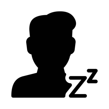 Basit vektör illüstrasyon işareti Kullanıcı uyku