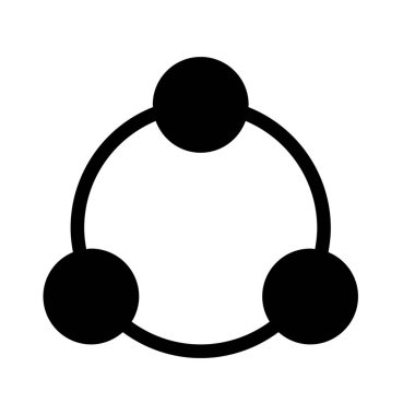 Beyaz arka plan üzerinde izole işbirliği veya paylaşım simgesi 