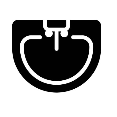 Basit vektör illüstrasyon işareti lavabo