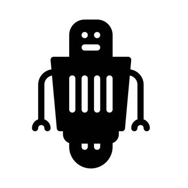 Basit vektör illüstrasyon işareti tekerleğin robot powered