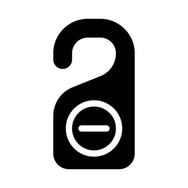 Beyaz izole tutmak dışarı kapı işareti simgesi