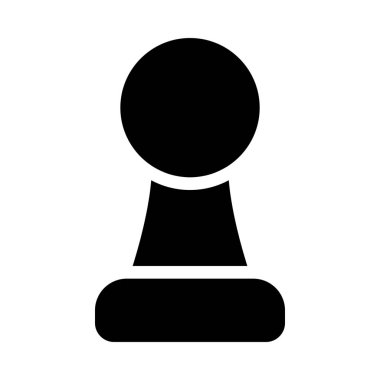 Piyon satranç oyunu beyaz arka plan üzerinde izole şekil 