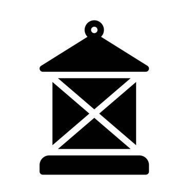 Fener simgesi üzerinde beyaz izole