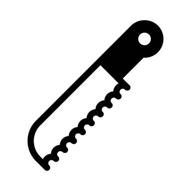 Ekmek bıçağı, basit siyah çizgi resimde beyaz arka plan üzerinde