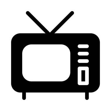 Eski televizyon ayarla basit vektör çizim