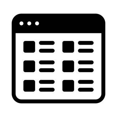 Basit vektör çizim simgesi Web içerik görünümü