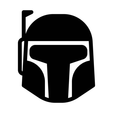 Boba Fet kask basit vektör çizim simgesi