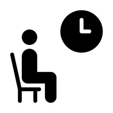 Bekleme odası alan basit vektör çizim