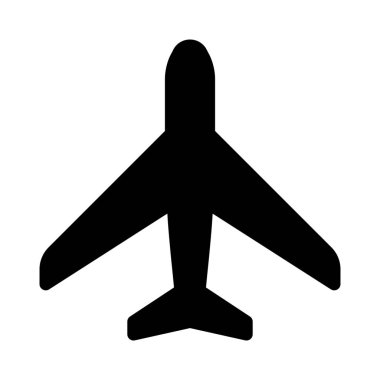 Uçak - beyaz izole seyahat kavramı simgesi 