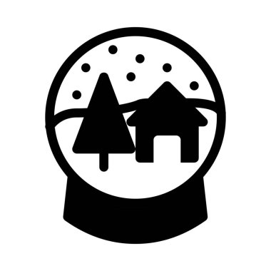 Dekoratif Snow ball basit vektör çizim