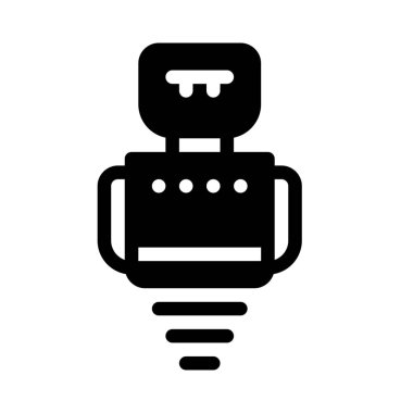 bot, beyaz arka plan üzerinde basit siyah çizgi illüstrasyon