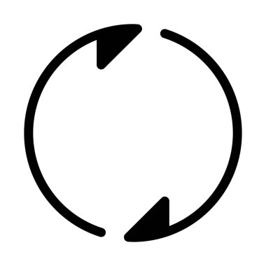 Beyaz arka plan üzerinde saat yönünde döngü okları