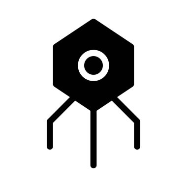 Mikroskobik virüs hücre basit vektör çizim