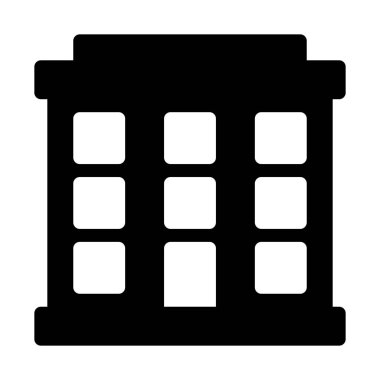 Lüks Otel binası beyaz arka plan üzerinde