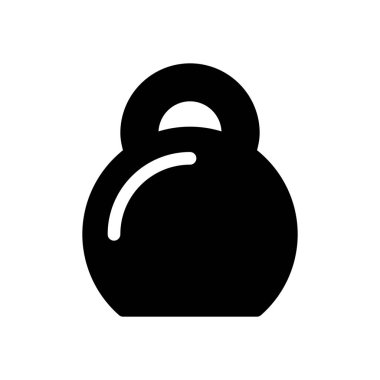 Ağır egzersiz halter simgesi üzerinde beyaz izole 