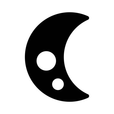 Hilal ay, basit siyah çizgi resimde beyaz zemin üzerine balmumu