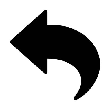 Geri, beyaz arka plan üzerinde Anti saat yönünde ok