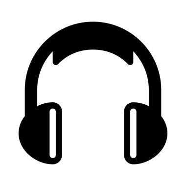 Kablosuz müzik kulaklık simgesi üzerinde beyaz izole 