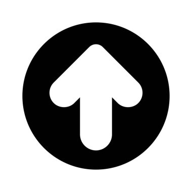 Yukarı ok yönünü basit vektör çizim