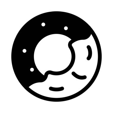 Beyaz zemin üzerine lezzetli serpilir Donut