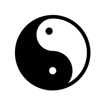 Yin-Yang - Çin felsefesi basit vektör çizim