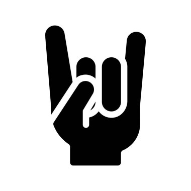 Sen Rock el hareketi basit vektör çizim