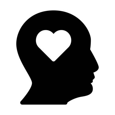 Beyaz arka plan üzerinde izole akılda seviyorum 