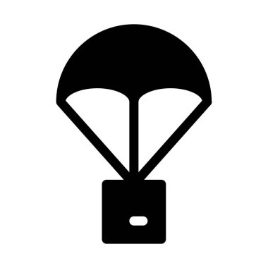 Acil yardım teslim simgesi üzerinde beyaz izole 