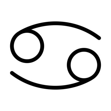 Kanser Astroloji üzerine beyaz izole işareti