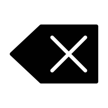 Geri alma ve silme tuşu beyaz arka plan üzerinde