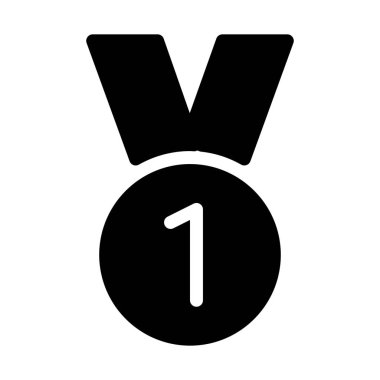 Beyaz arka plan üzerinde izole birinci madalya