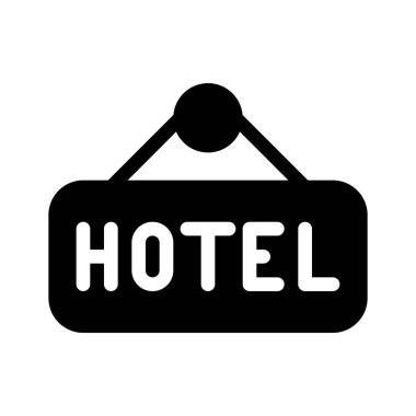 Asılı otel beyaz arka plan üzerinde oturum