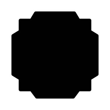 classic style frame icon isolated on white