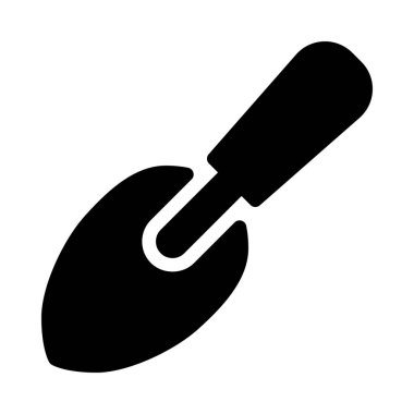 Cement Trowel Tool  icon isolated on white 