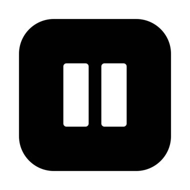 Duraklat ses izole beyaz arka plan üzerinde denetim 