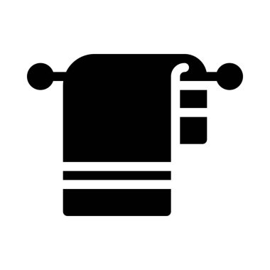 Havlu asılı Rod basit vektör çizim