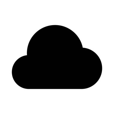 Basit vektör çizim simgesini bulut çevrimiçi depolama alanı