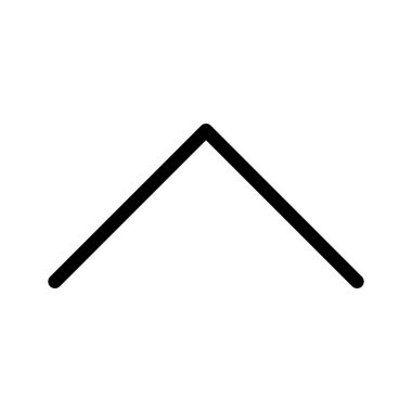 Yukarı tek ok basit vektör çizim