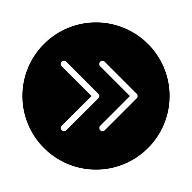 Hızlı ileri beyaz arka plan üzerinde izole düğmesi 