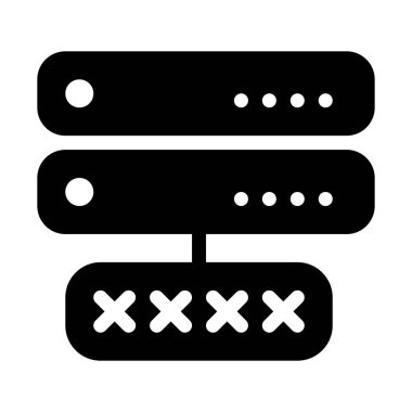 Sunucu parola şifreleme basit vektör çizim