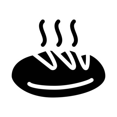 Beyaz arka plan üzerinde sıcak baget ekmek