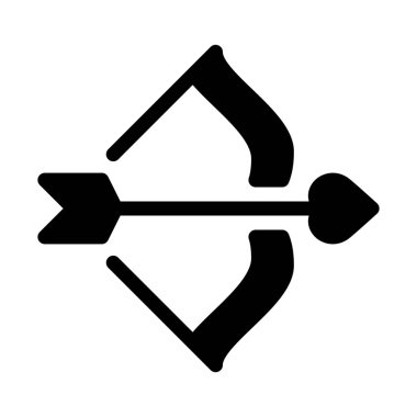 Beyaz arka plan üzerinde yay ok seviyorum