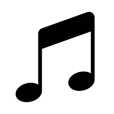 Işın müzik not simgesi üzerinde beyaz izole 