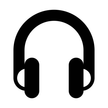 Kablosuz müzik kulaklık simgesi üzerinde beyaz izole 