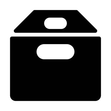 Boş kutu beyaz arka plan üzerinde izole konteyner