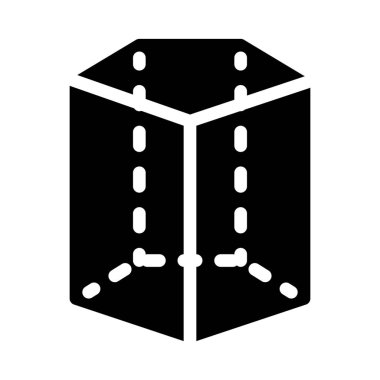 Pentagonal silindir yan beyaz arka plan üzerinde izole 