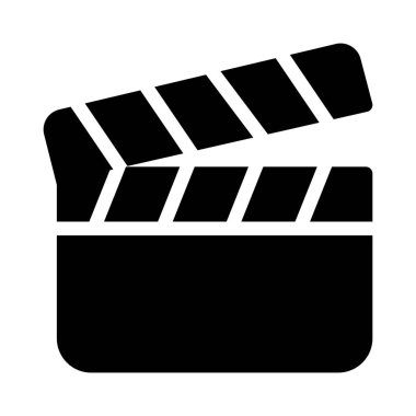 Klaket, Video üretim simgesi üzerinde beyaz izole