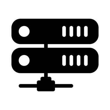 bağlı yedekleme sunucusu basit vektör çizim