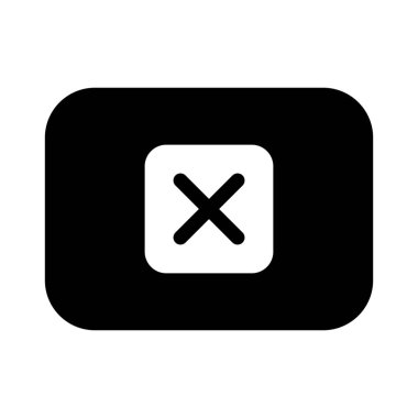 Anahtar düğme çapraz basit vektör çizim